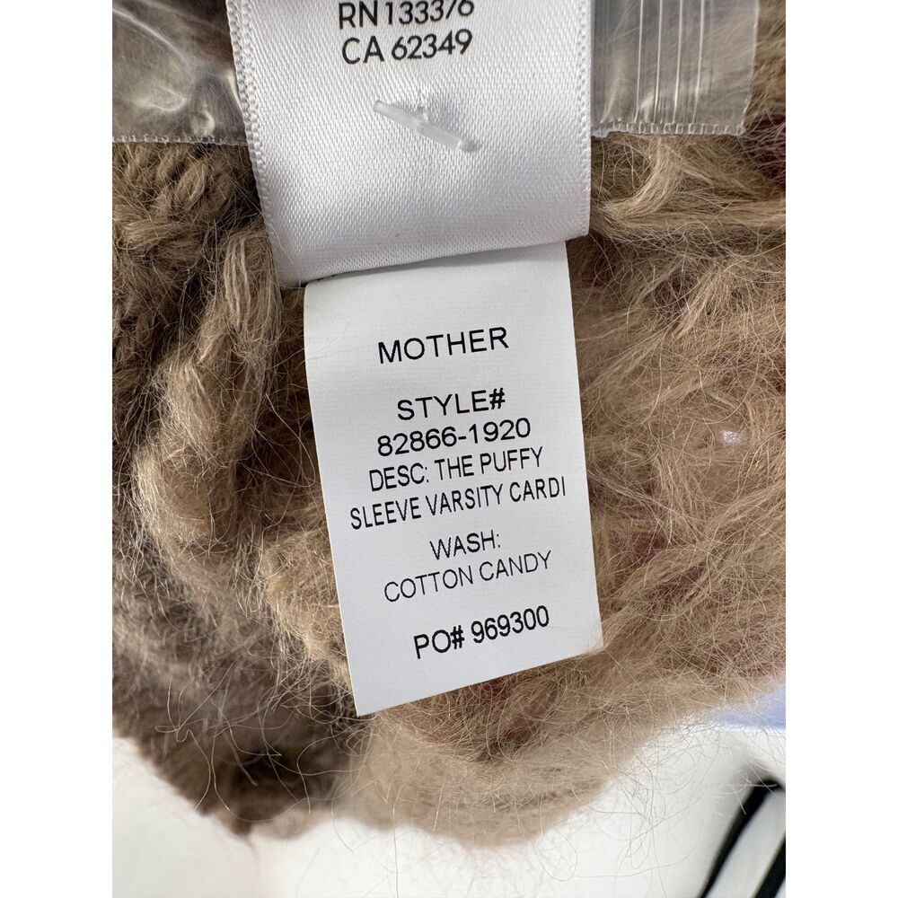 MOTHER Denim Puffy Sleeve Varsity Cardigan - Picture 6 of 9